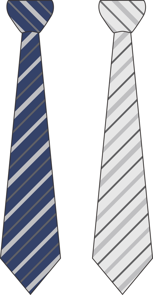 斜纹领带矢量素材