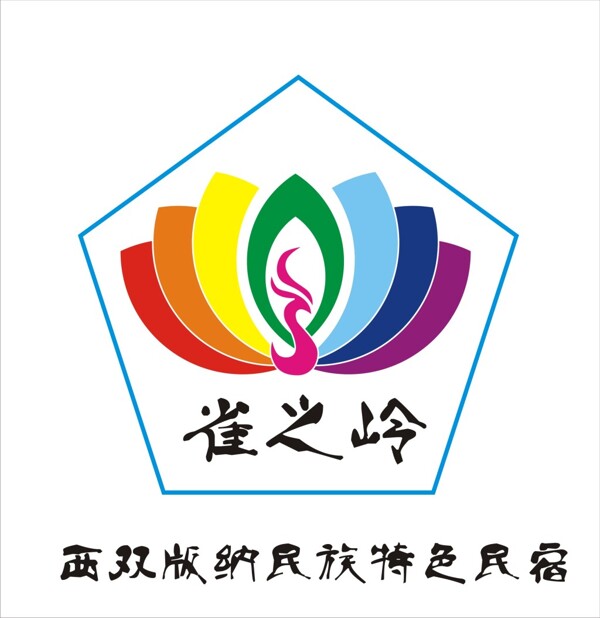 孔雀logo商标标志