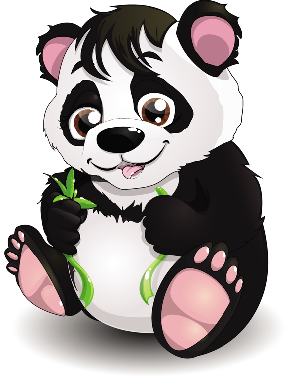拿着竹子的熊猫