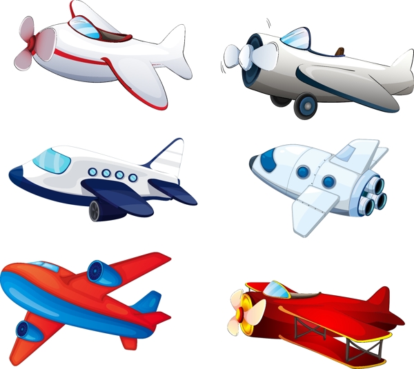 卡通飞机玩具矢量素材