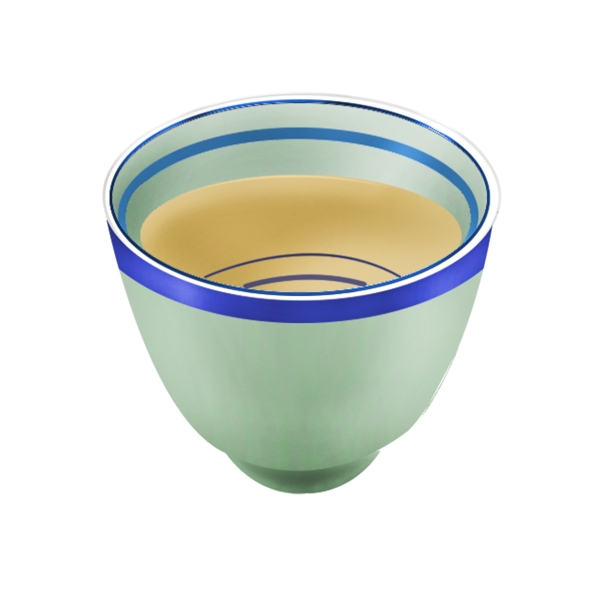 一个陶瓷茶杯插画