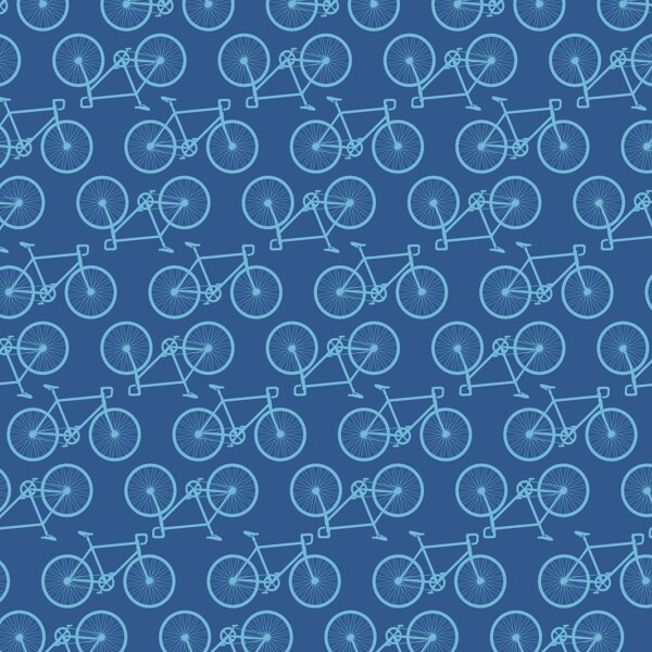 蓝色单车无缝背景
