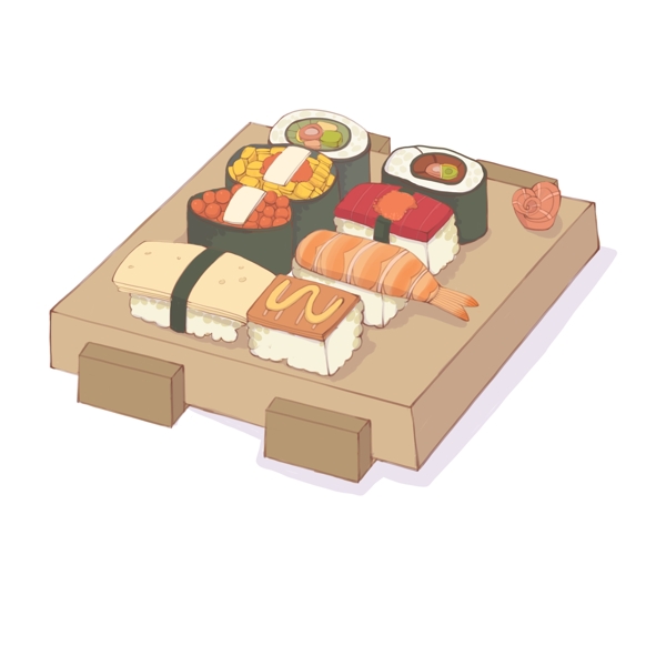 手绘食物寿司日式料理