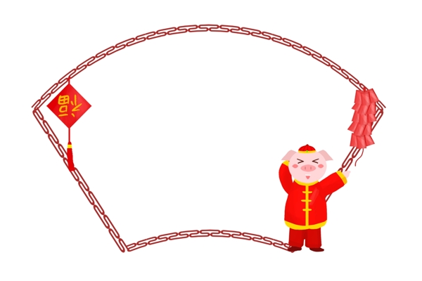 手绘中国风新年边框