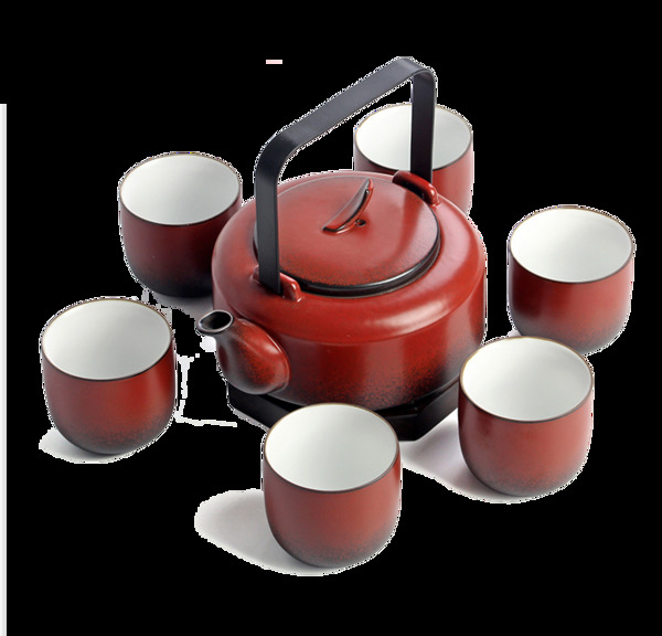 雅致风格红色茶具产品实物