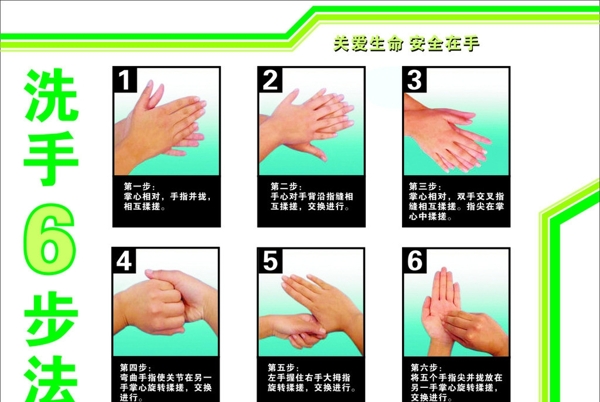 洗手六法图片