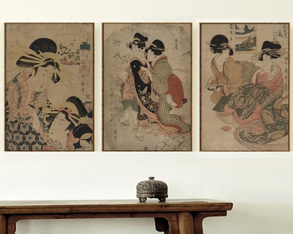 中式古风仕女图装饰画