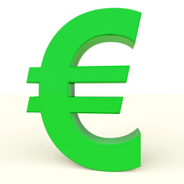 在欧洲金钱或财富的象征符号欧元