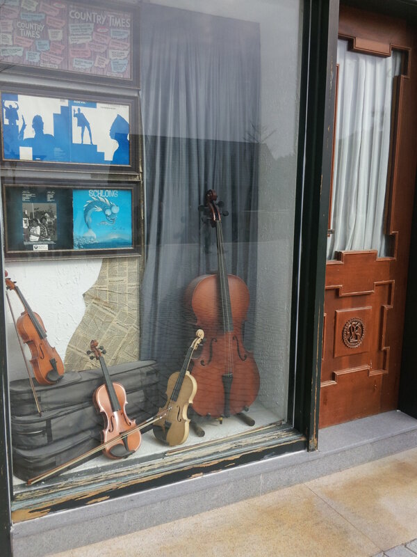 橱窗里的提琴一家