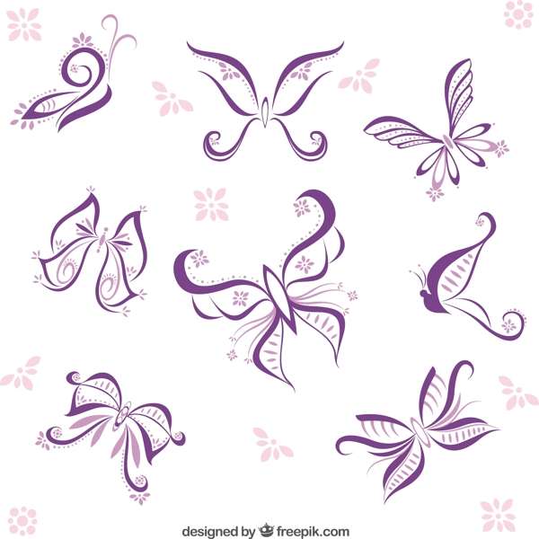 紫色抽象蝴蝶包
