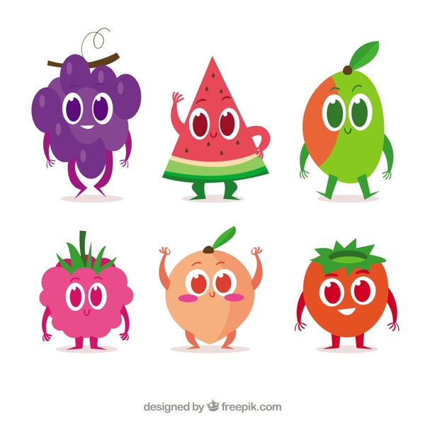 各种可爱的水果表情图标
