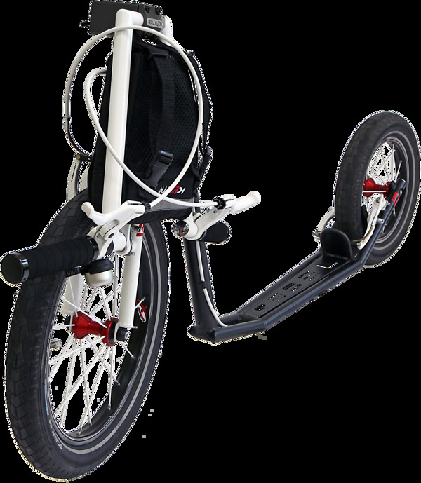 黑色单车滑板车免抠png透明图层素材
