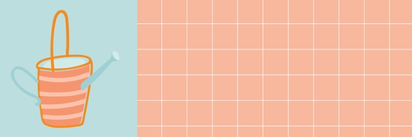 粉色格子标签水壶矢量素材