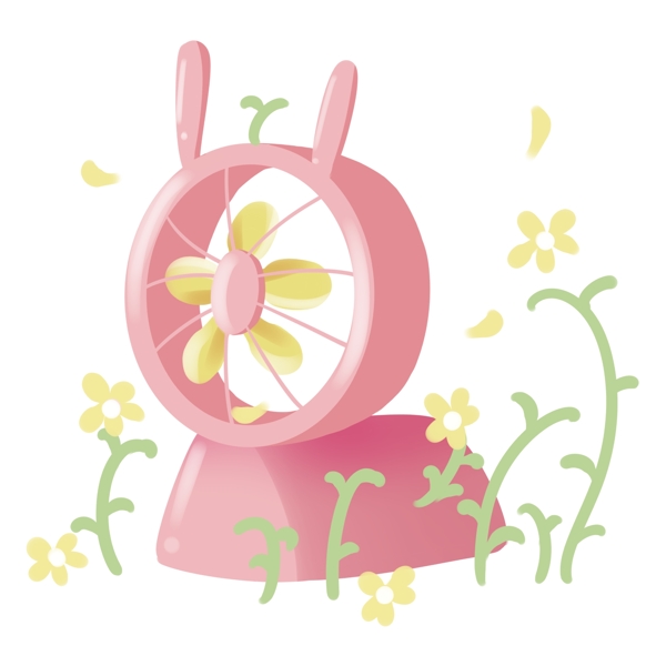 粉色兔子造型风扇