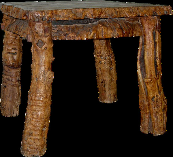 古代简约实木板凳图案元素