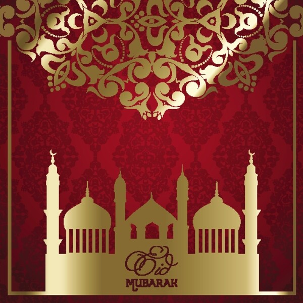 装饰设计与穆巴拉克清真寺开斋节剪影