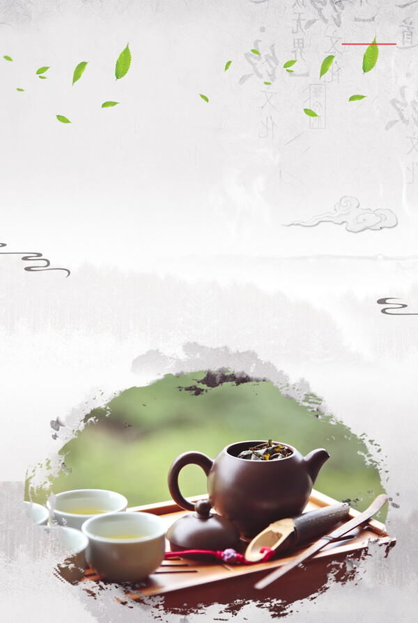 中国风茶艺背景