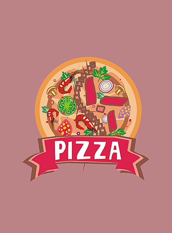披萨广告标志图片