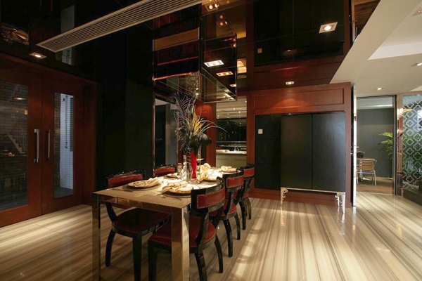 现代中式餐厅吊灯效果图
