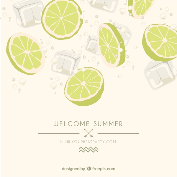 夏季柠檬片海报