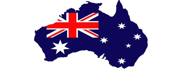 澳大利亚地图国旗免抠psd透明素材