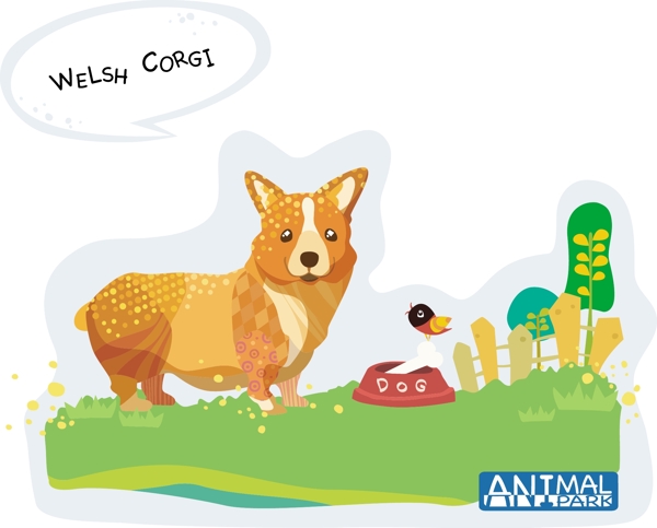 韩国可爱动物乐园插画20
