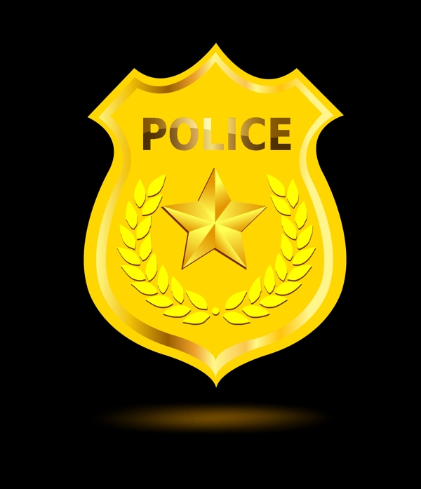 警察徽章矢量素材
