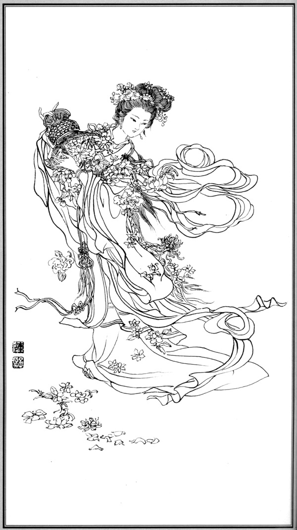 中国神话人物053天女散花图片