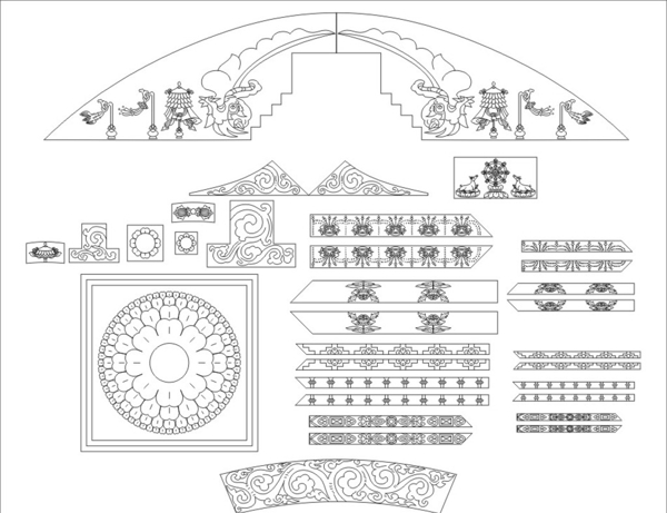 藏族雕刻图案