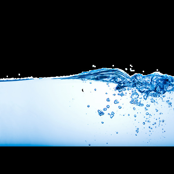 蓝色水滴png元素