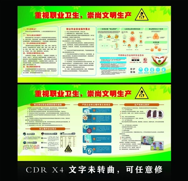 粉尘作业安全生产展板