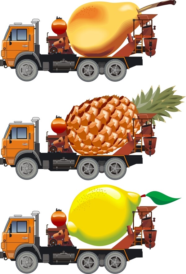 创意水果运输车