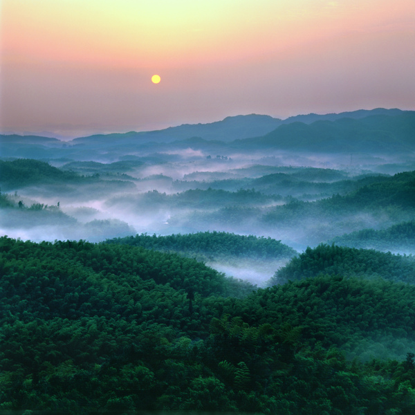 山景日落