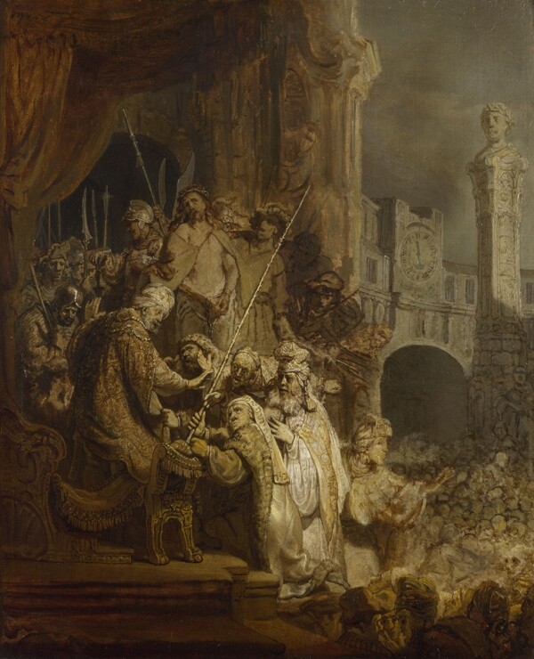 RembrandtEcceHomo高清西方古典人物宗教人物神话人物巴洛克艺术油画装饰画