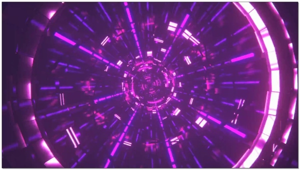 紫色酷炫旋转隧道视频素材
