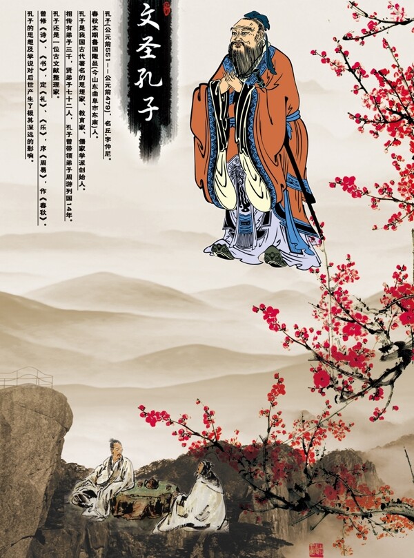 孔子文化海报图片
