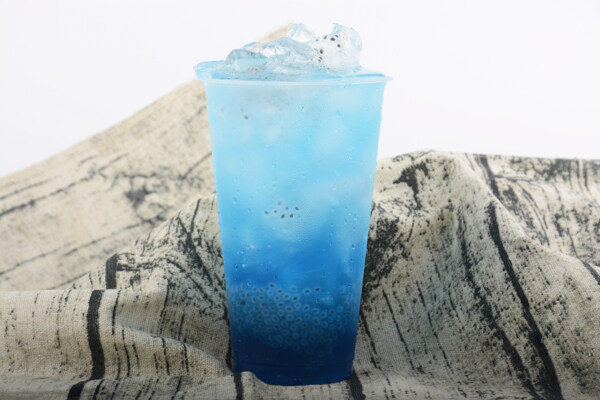 蓝色饮料冰饮背景海报素材图片
