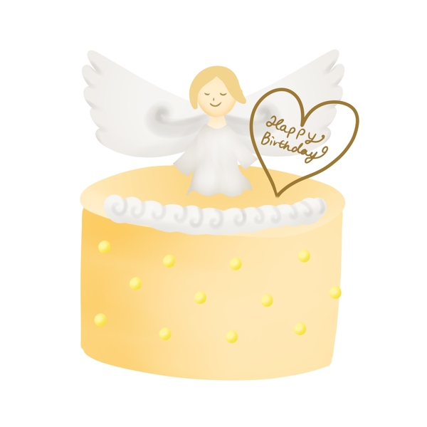 生日快乐天使蛋糕