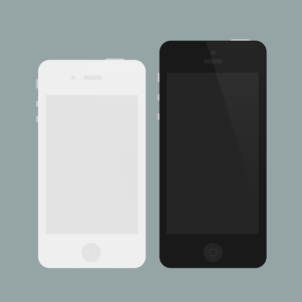 扁平化iphone4和5PSD素材