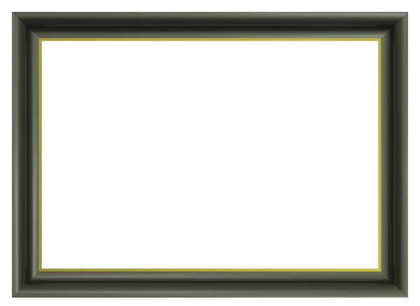 橄榄色图片框孤立在白色背景