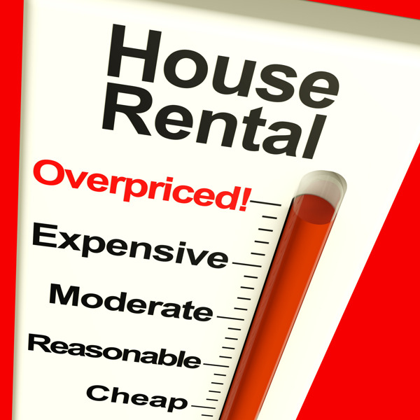 房屋租赁价格昂贵的住房成本监控显示