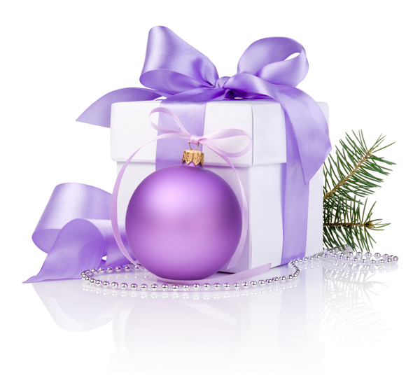 紫色圣诞节礼物盒图片