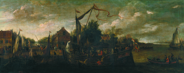 MinderhoutHendrikvanEmbarcoparaunafiesta1688画家古典画古典建筑古典景物装饰画油画