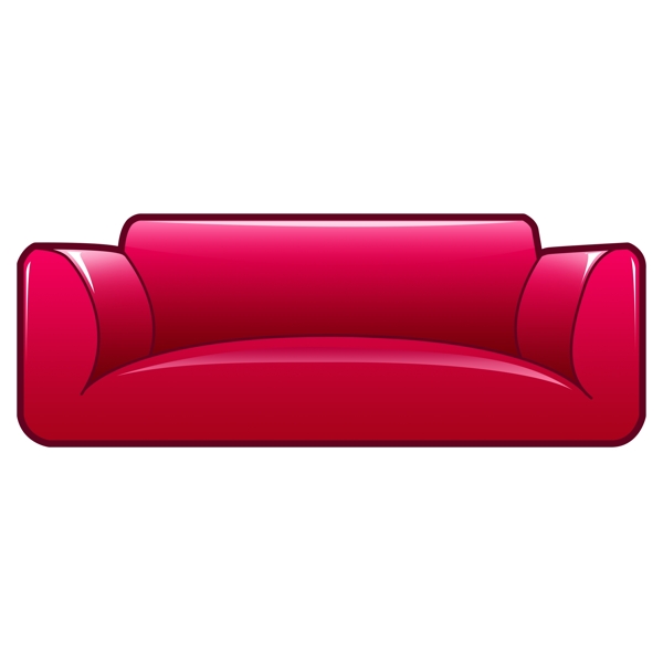 红色长沙发商用素材