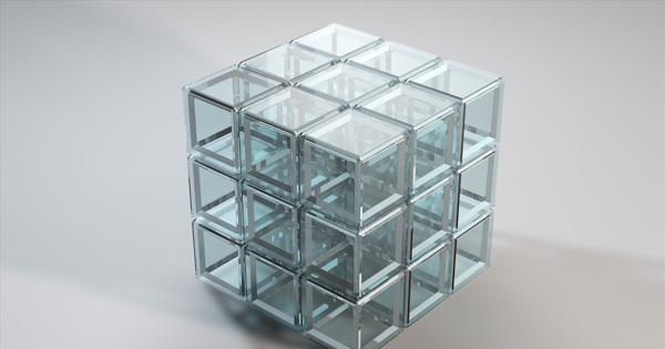 C4D模型反光立方水晶图片