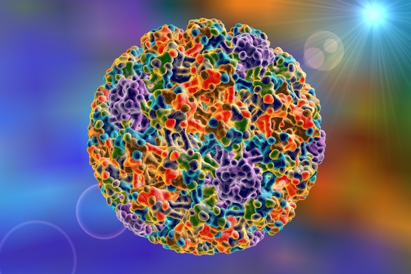彩色的癌细胞病毒图片
