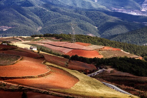 云南东川红土地风景