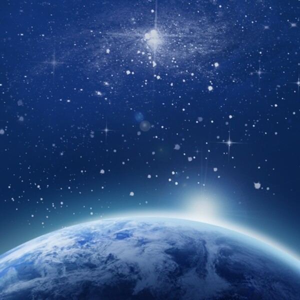蓝色地球外太空背景