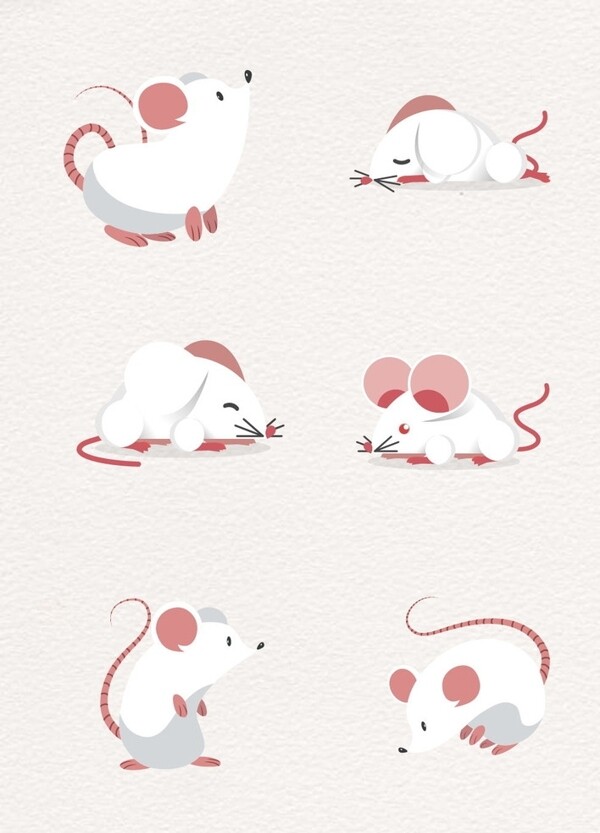 白色高级设计卡通老鼠