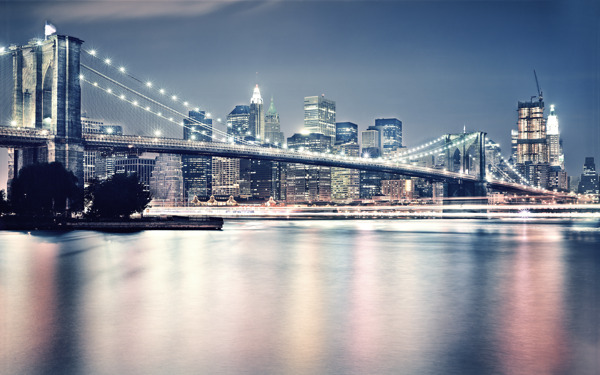布鲁克林大桥高清摄影图片